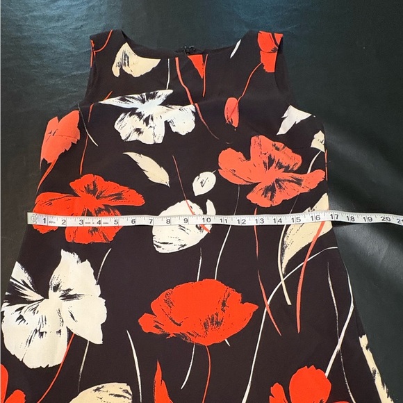 Kasper Tropical Print Sleveless Crepe Sheath Dress - Picture 14 of 14